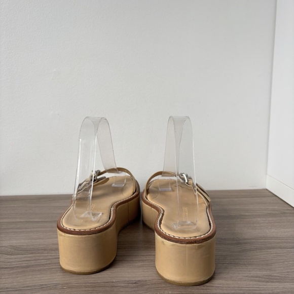 Ann Demeulemeester Sandals Platform Leather *Vintage* Beige 7.5 us Women's❤️ - Picture 8 of 14